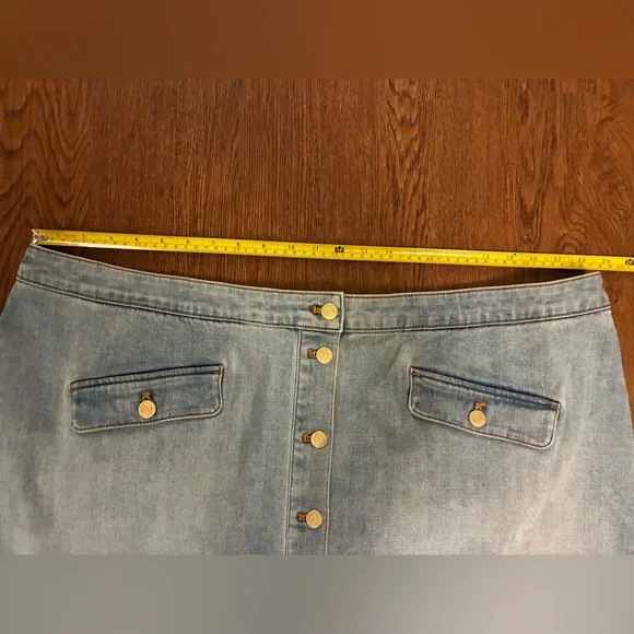 Talbots NWT Demi A-Line Midi Skirt - Salt Wash - Size 22W - Picture 10 of 12